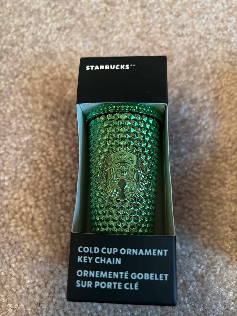 Starbucks Cold Cup Ornament Key Chain Trio - Green, Gold, Pink - Picture 2 of 4